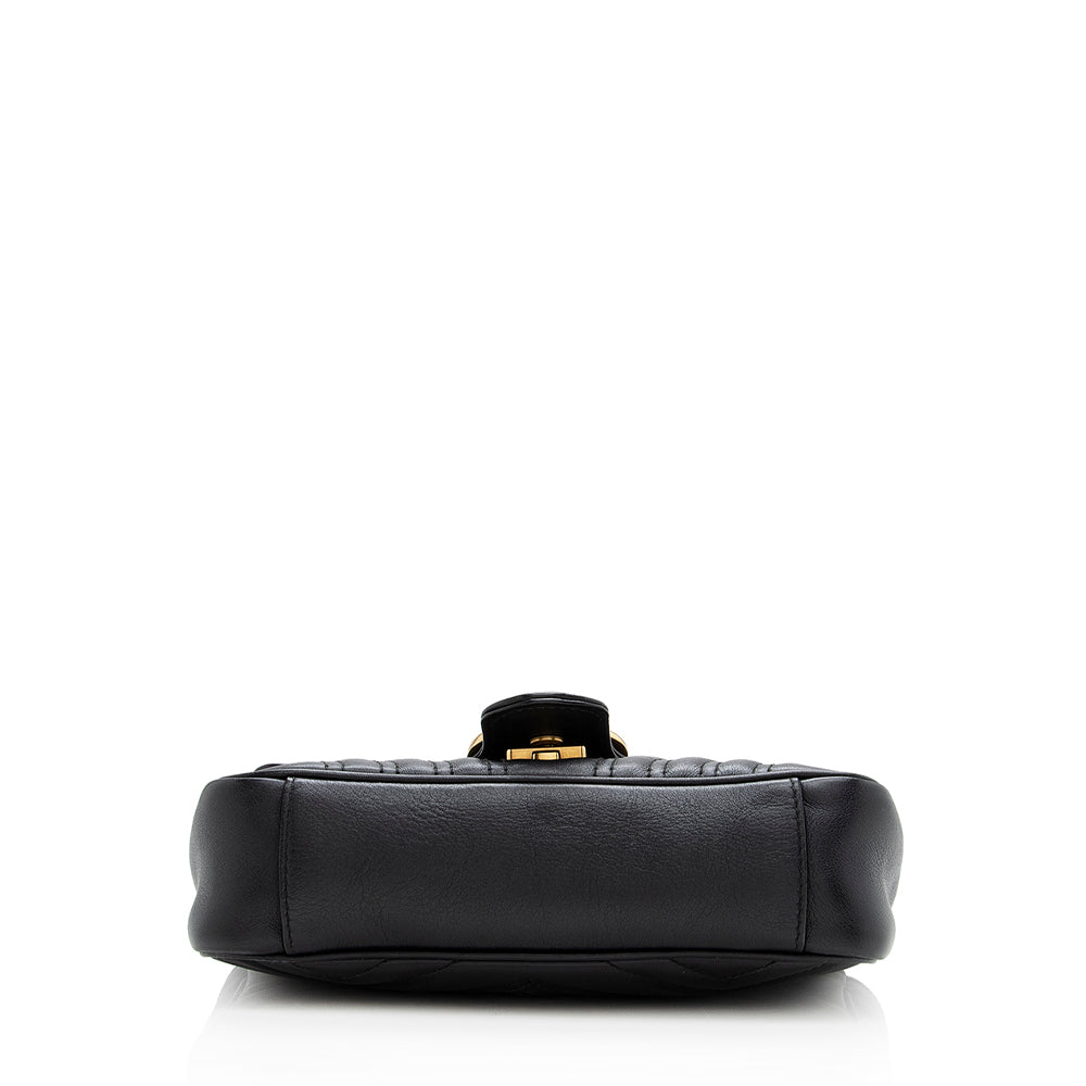 Gucci Matelasse Leather Gucci Marmont Mini Shoulder Bag (SHF-18748)