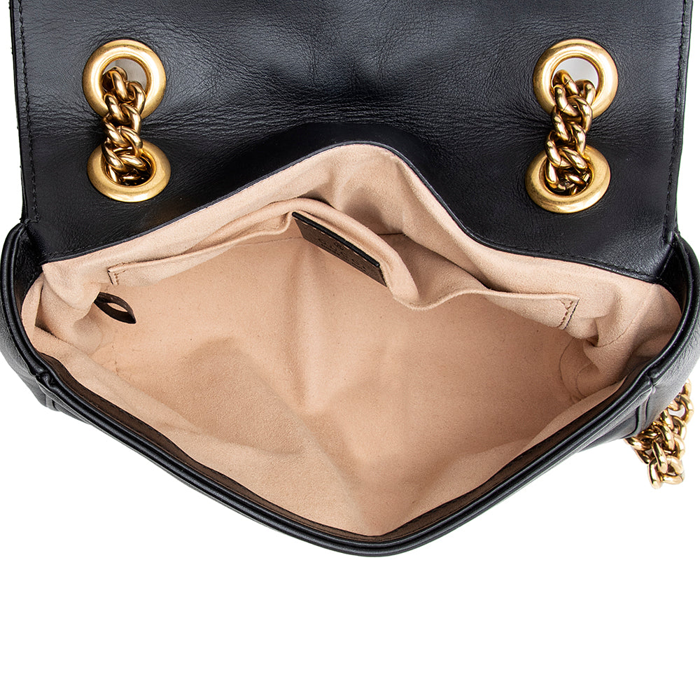 Gucci Matelasse Leather Gucci Marmont Mini Shoulder Bag (SHF-18748)