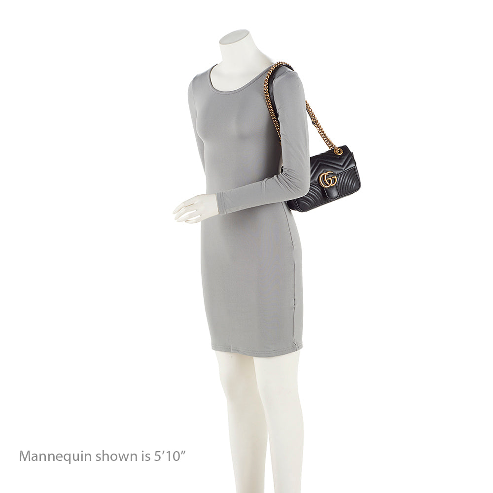 Gucci Matelasse Leather Gucci Marmont Mini Shoulder Bag (SHF-18748)