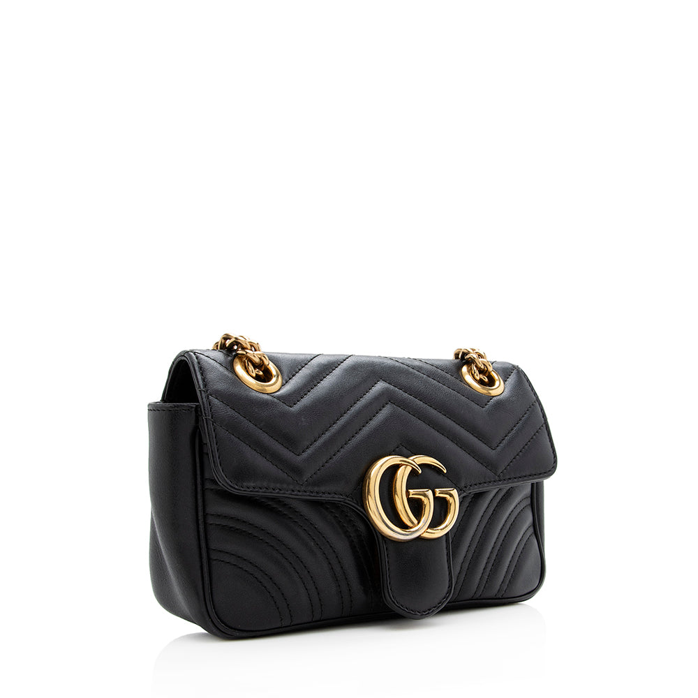 Gucci Matelasse Leather Gucci Marmont Mini Shoulder Bag (SHF-18748)
