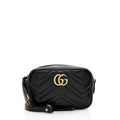 Gucci Matelasse Leather Gucci Marmont Mini Bag (SHF-20202)