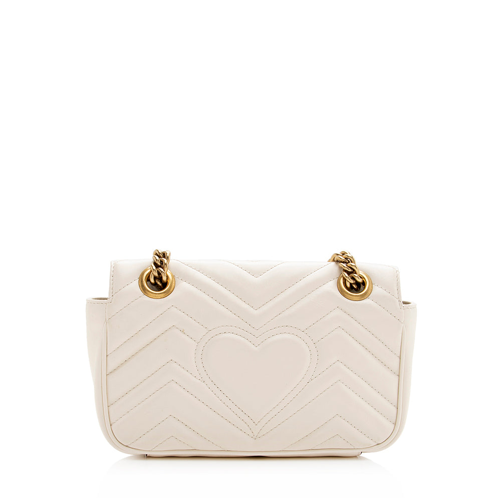 Gucci Matelasse Leather Gucci Marmont Mini Shoulder Bag (SHF-20163)