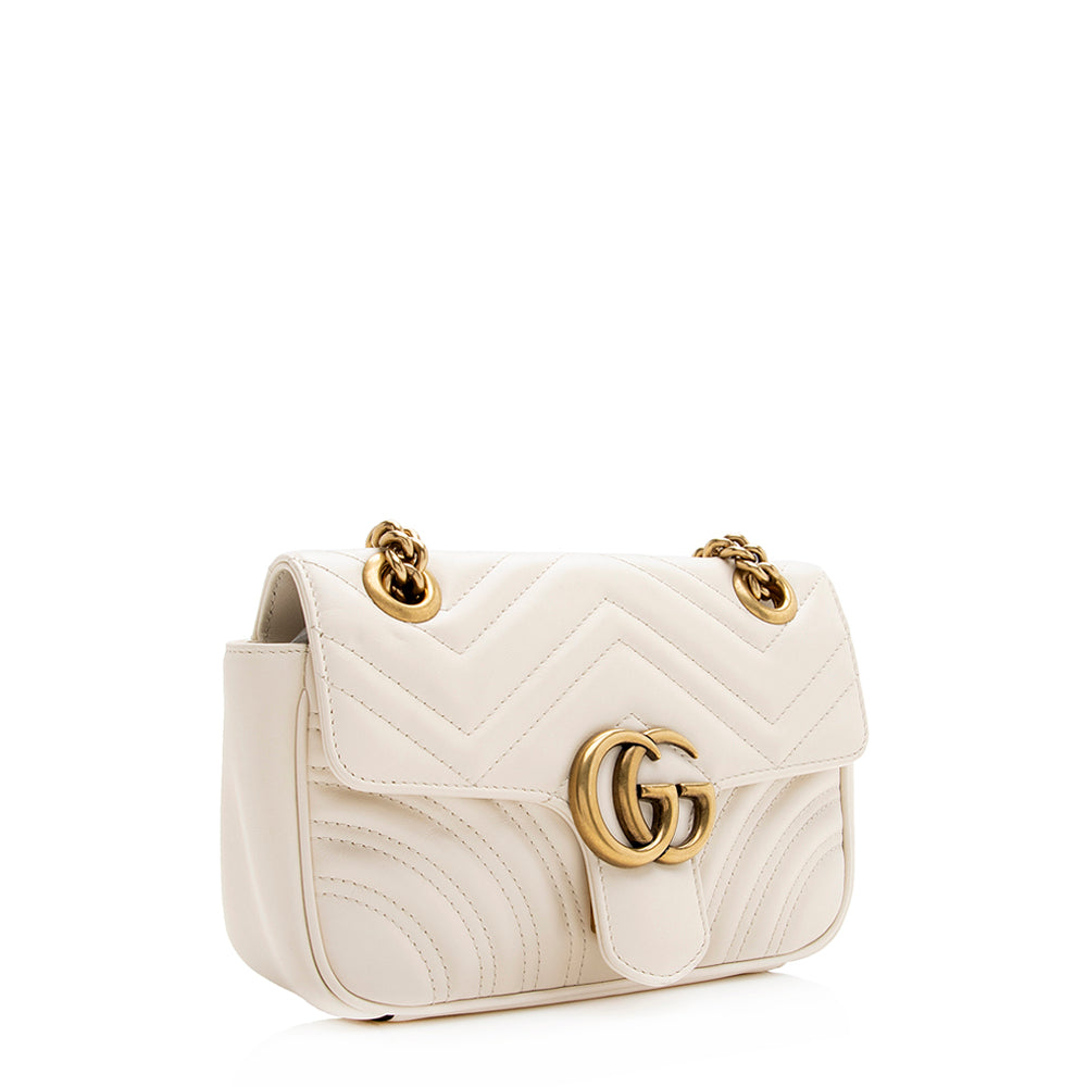 Gucci Matelasse Leather Gucci Marmont Mini Shoulder Bag (SHF-20163)