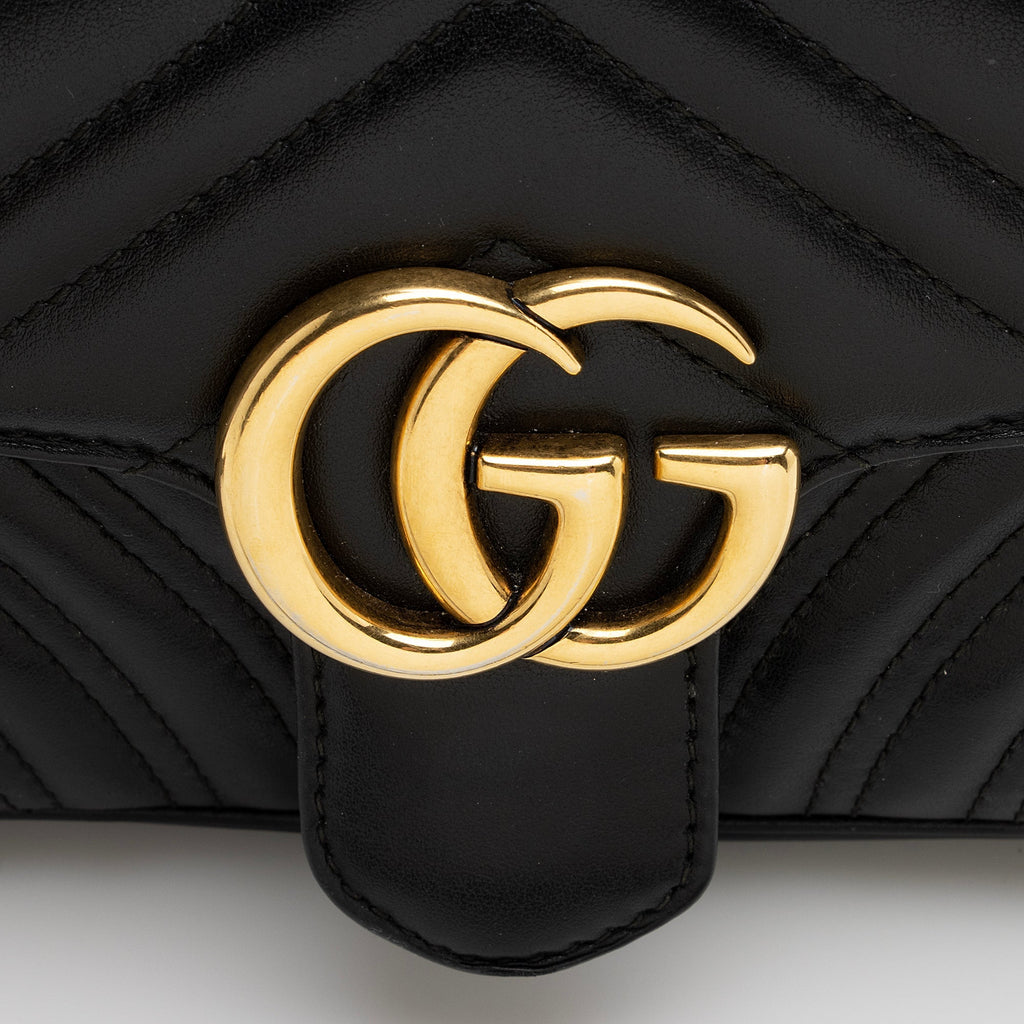 Gucci Matelasse Leather GG Marmont Mini Shoulder Bag (SHF-22608)