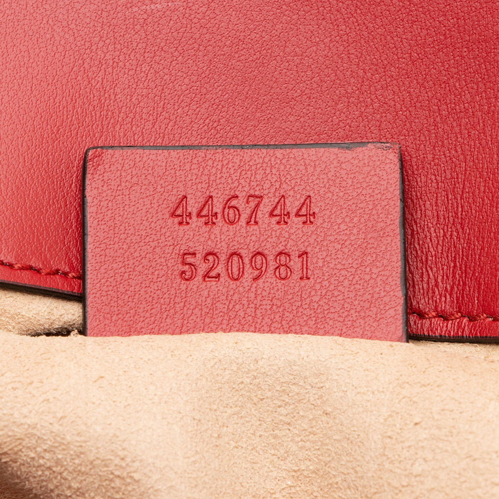Gucci Matelasse Leather GG Marmont Mini Flap Bag (SHF-w2Ucq0)