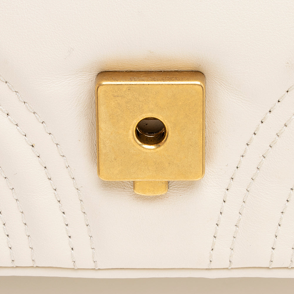 Gucci Matelasse Leather Gucci Marmont Mini Top Handle Bag (SHF-19549)