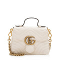 Gucci Matelasse Leather Gucci Marmont Mini Top Handle Bag (SHF-19549)