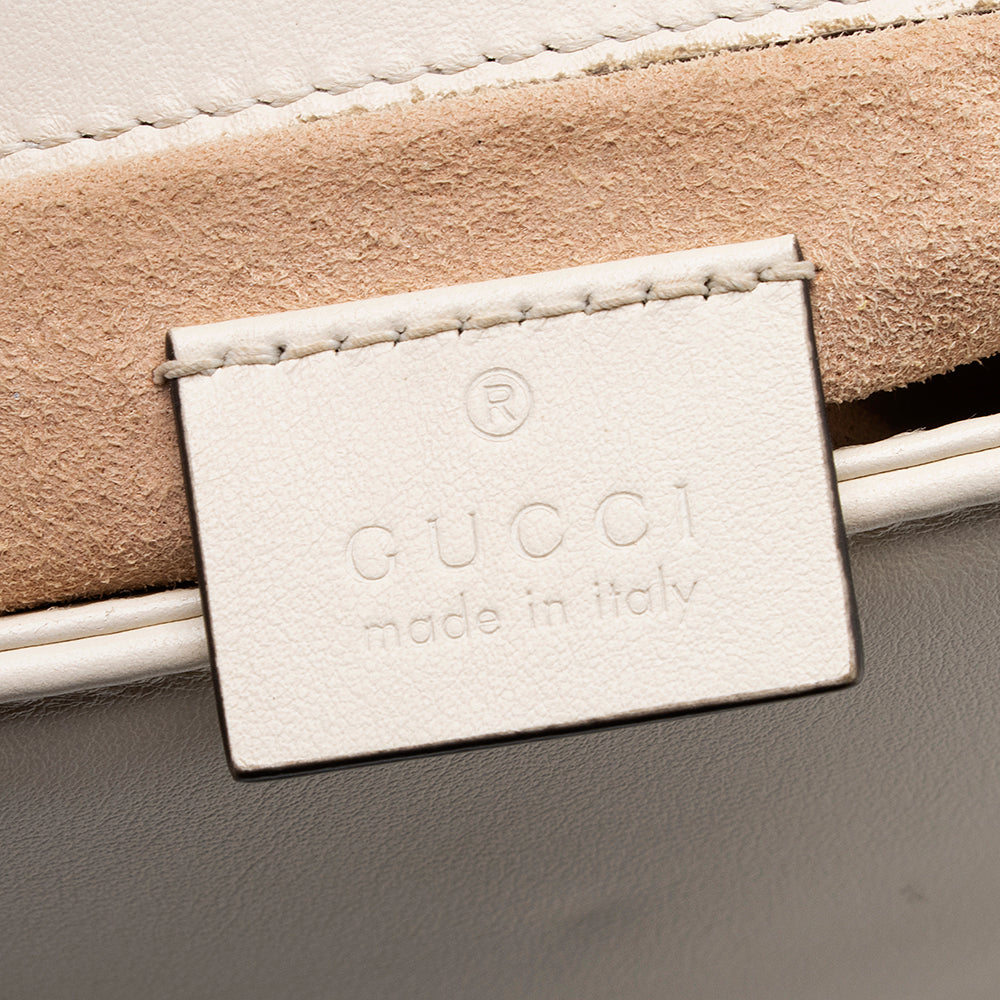 Gucci Matelasse Leather Gucci Marmont Mini Top Handle Bag (SHF-19549)