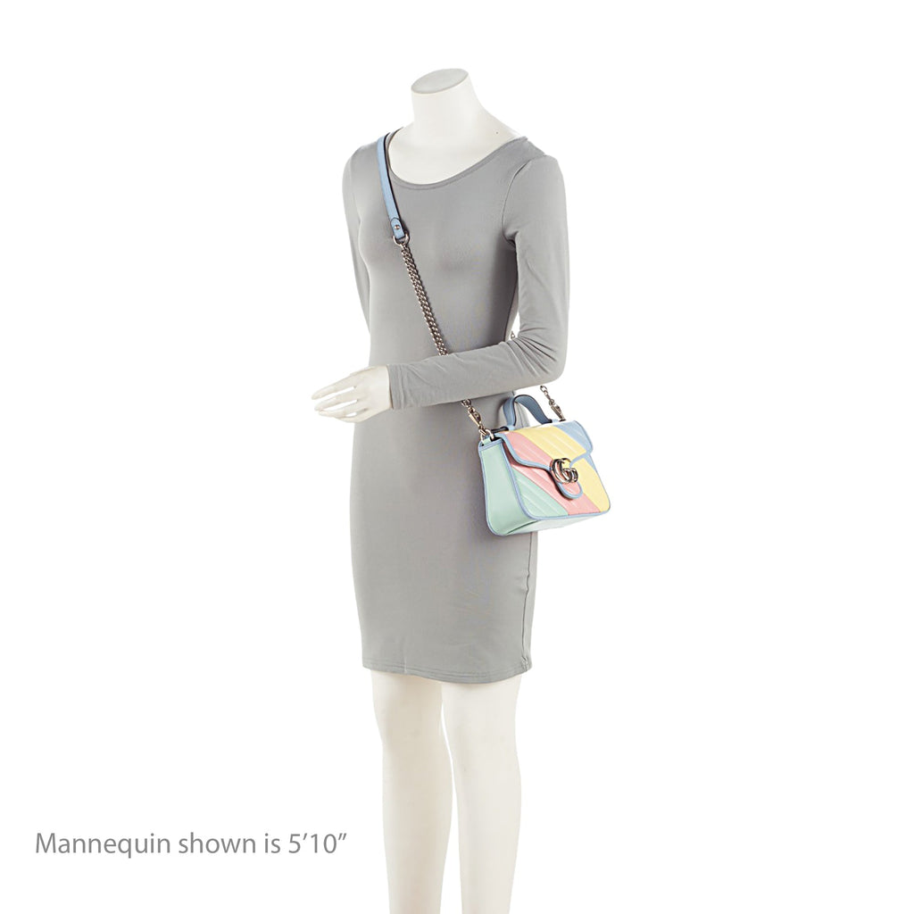 Gucci Matelasse Leather GG Marmont Mini Top Handle