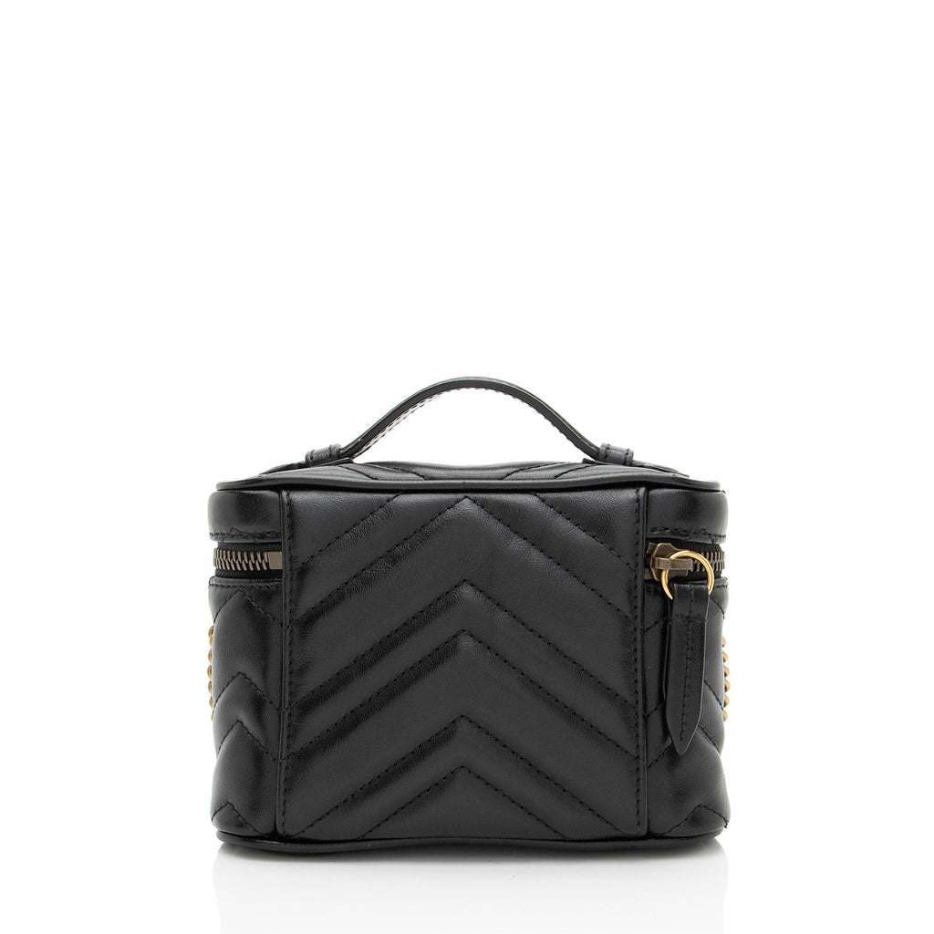 Gucci Matelasse Leather GG Marmont Mini Vanity Top Handle