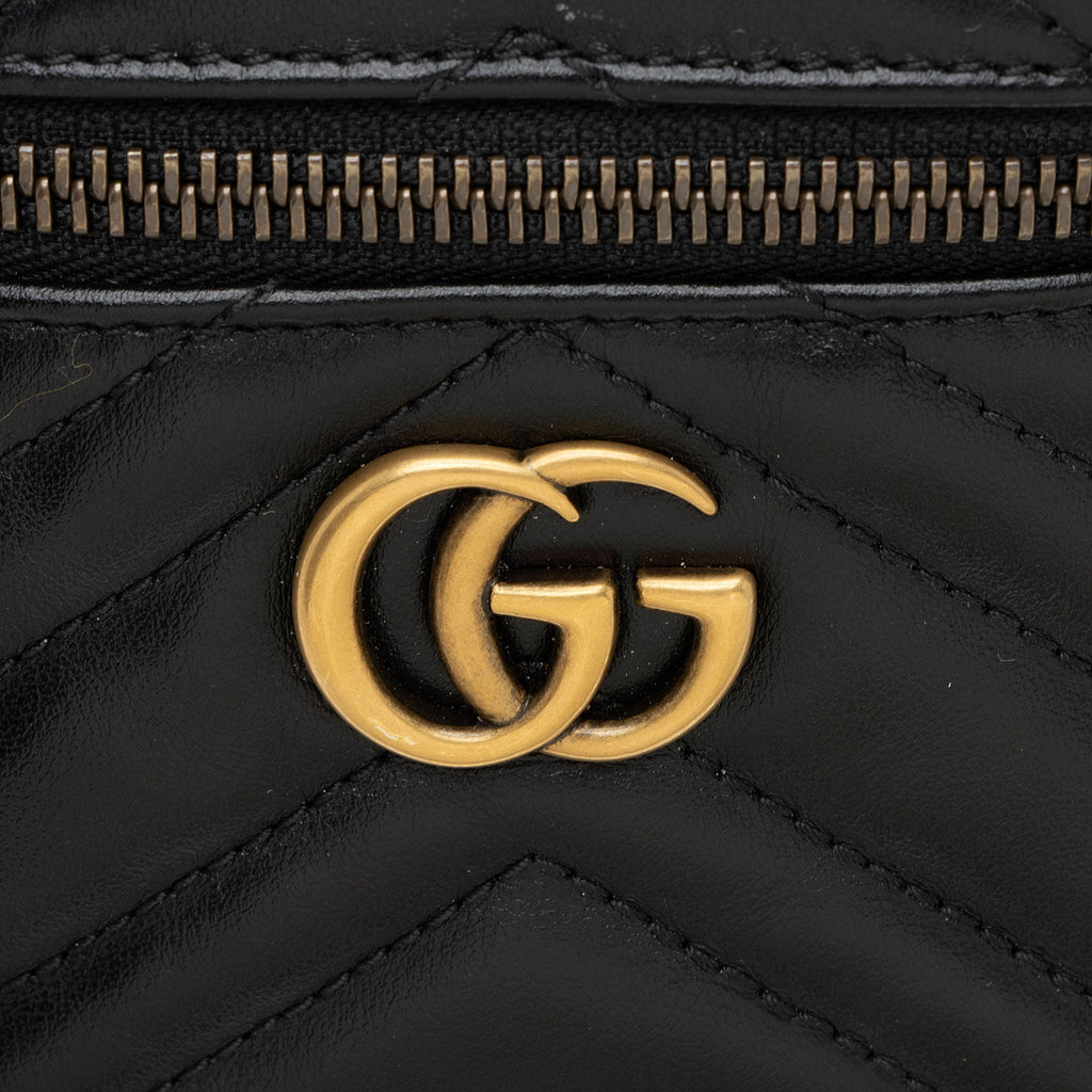 Gucci Matelasse Leather GG Marmont Mini Vanity Top Handle