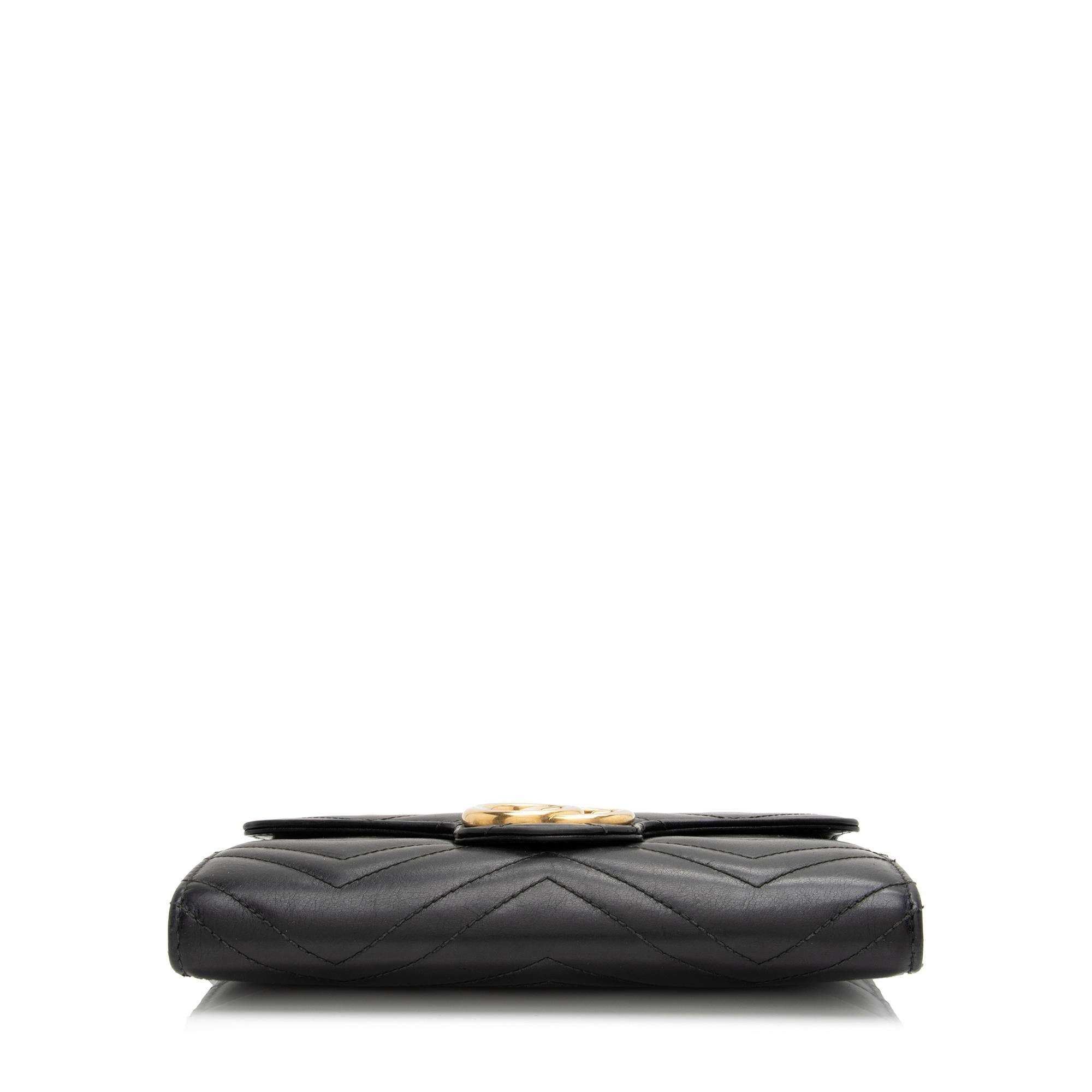 Gucci Matelasse Leather GG Marmont Mini Wallet on Chain Bag (SHF-zSUheQ)