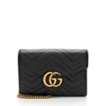 Gucci Matelasse Leather GG Marmont Mini Wallet on Chain (SHF-Us5Ysf)
