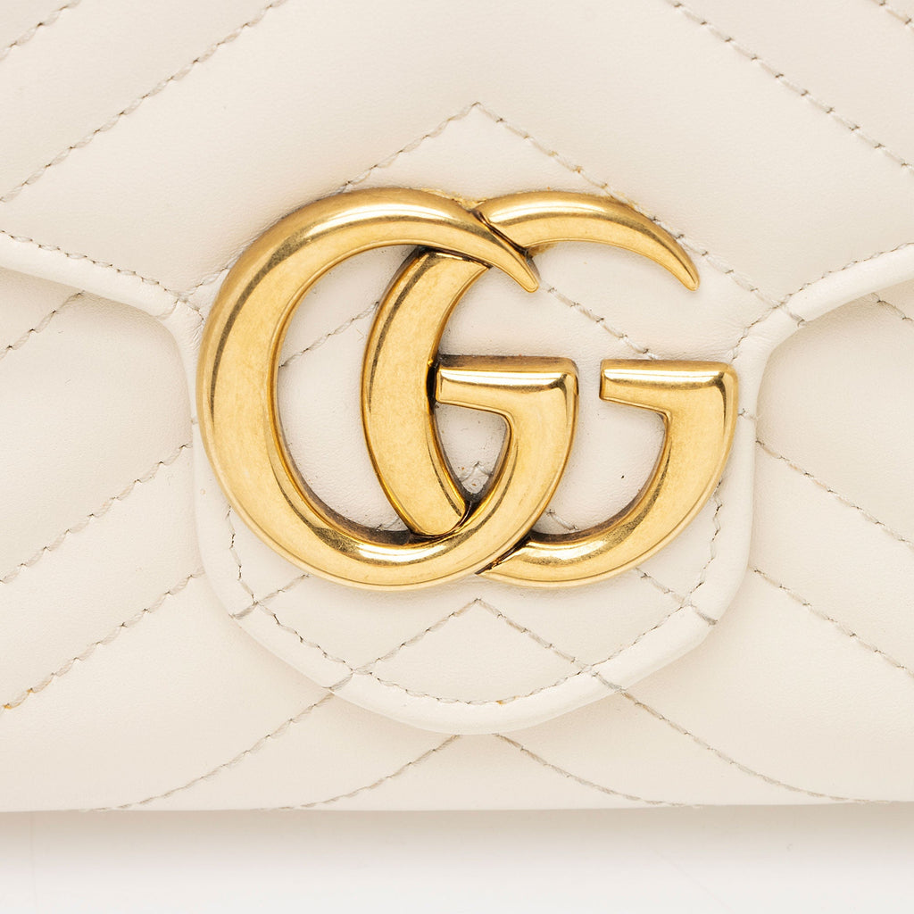 Gucci Matelasse Leather GG Marmont Wallet on Chain