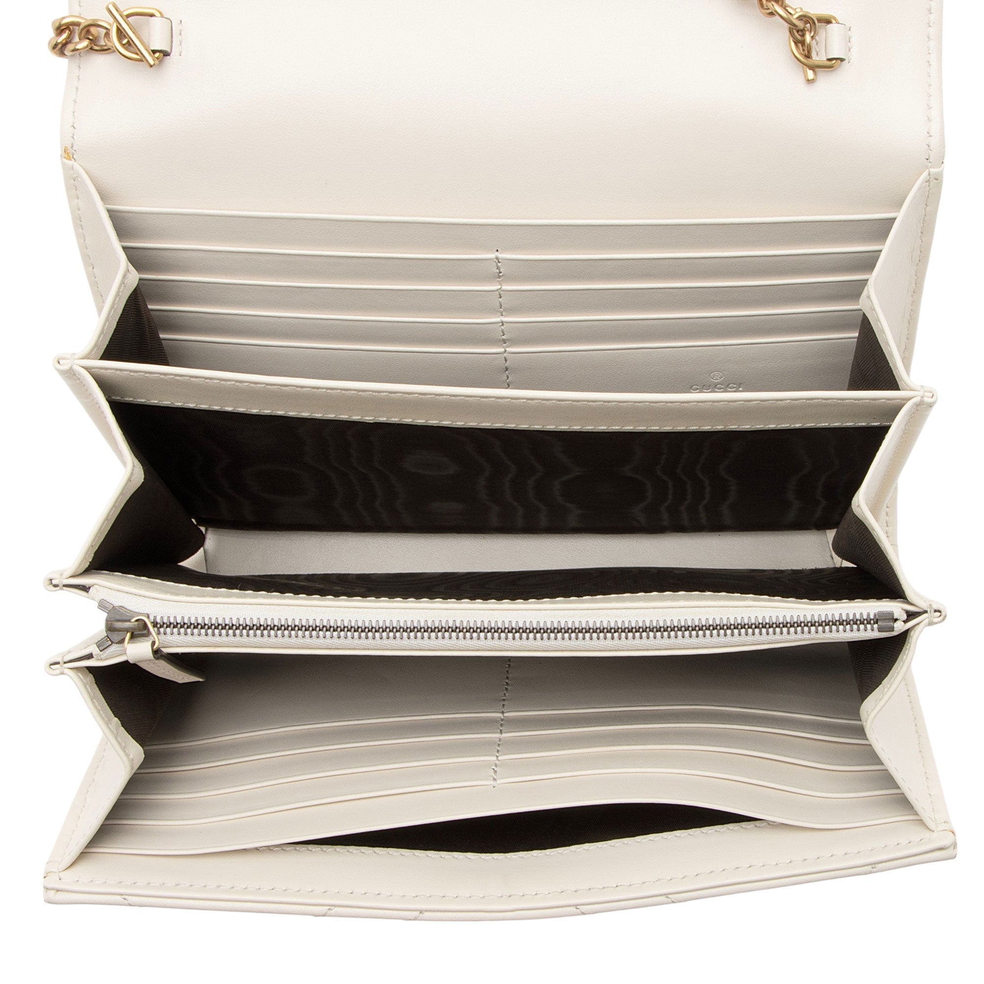 Gucci Matelasse Leather GG Marmont Wallet on Chain