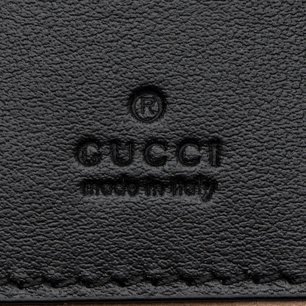 Gucci Matelasse Leather GG Marmont Monochrome Square Chain Belt Bag