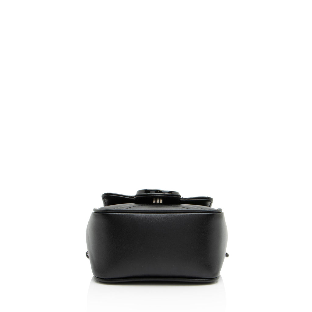Gucci Matelasse Leather GG Marmont Monochrome Square Chain Belt Bag