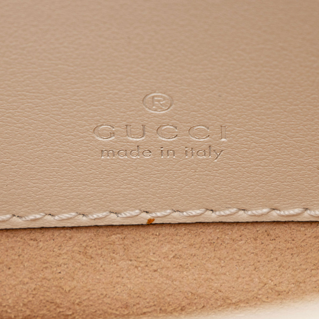 Gucci Matelasse Leather GG Marmont Monochrome Square Chain Belt Bag