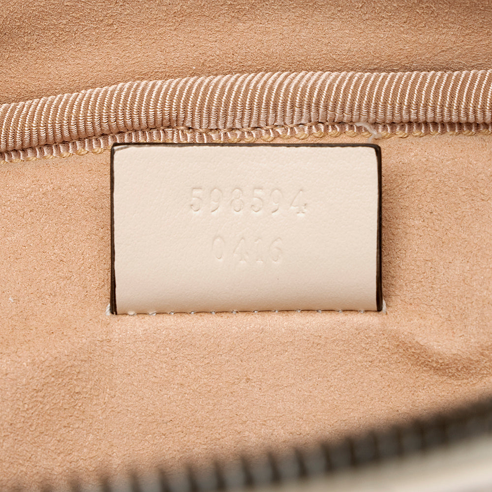 Gucci Matelasse Leather Gucci Marmont Round Mini Backpack (SHF-19850)