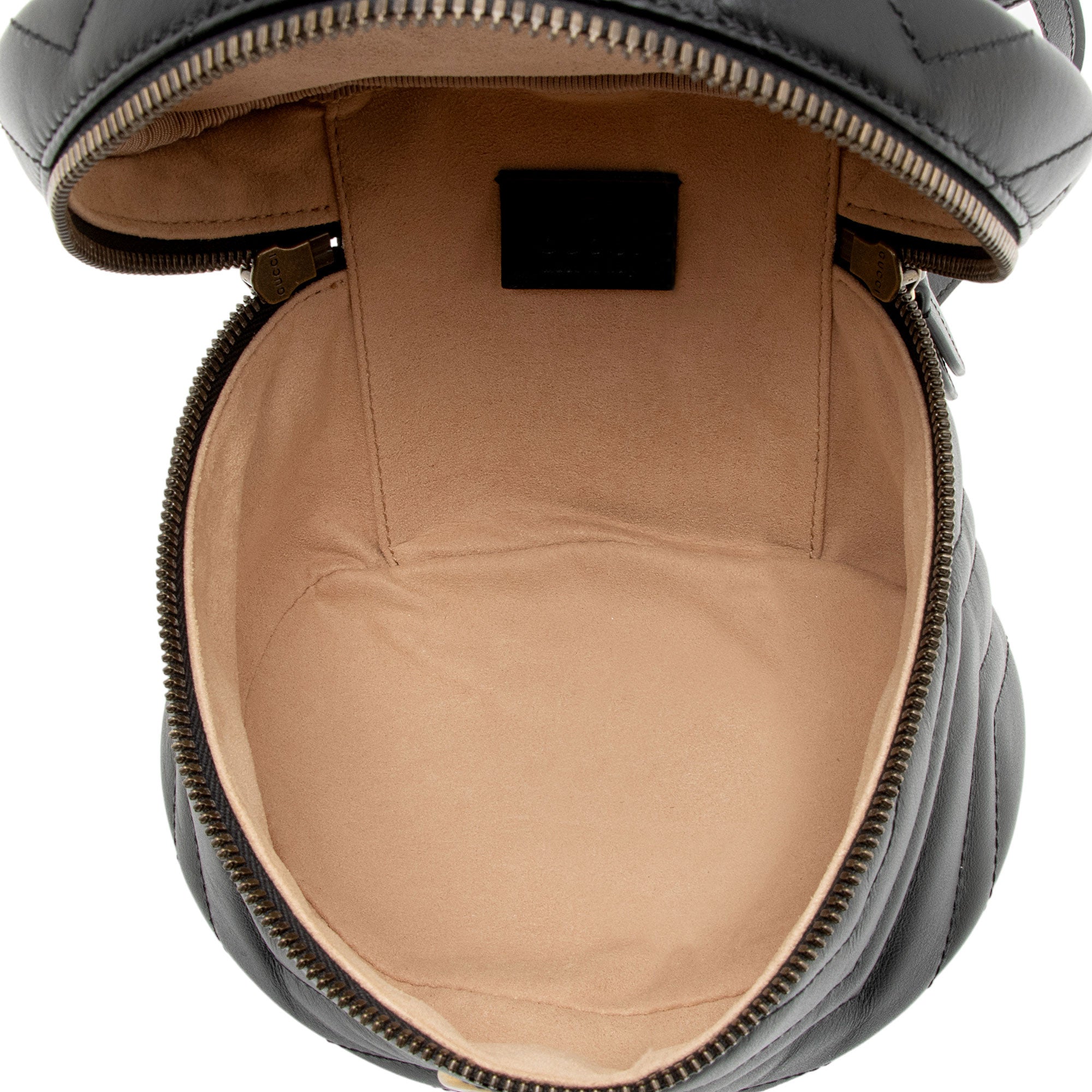 Gucci Matelasse Leather GG Marmont Round Mini Backpack (SHF-nSn7Zg)