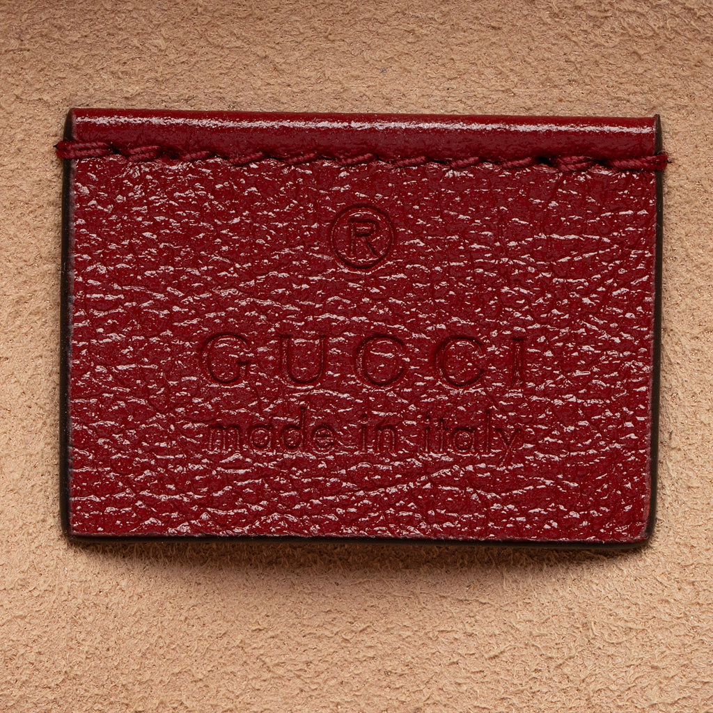 Gucci Matelasse Leather GG Marmont Round Mini Shoulder Bag