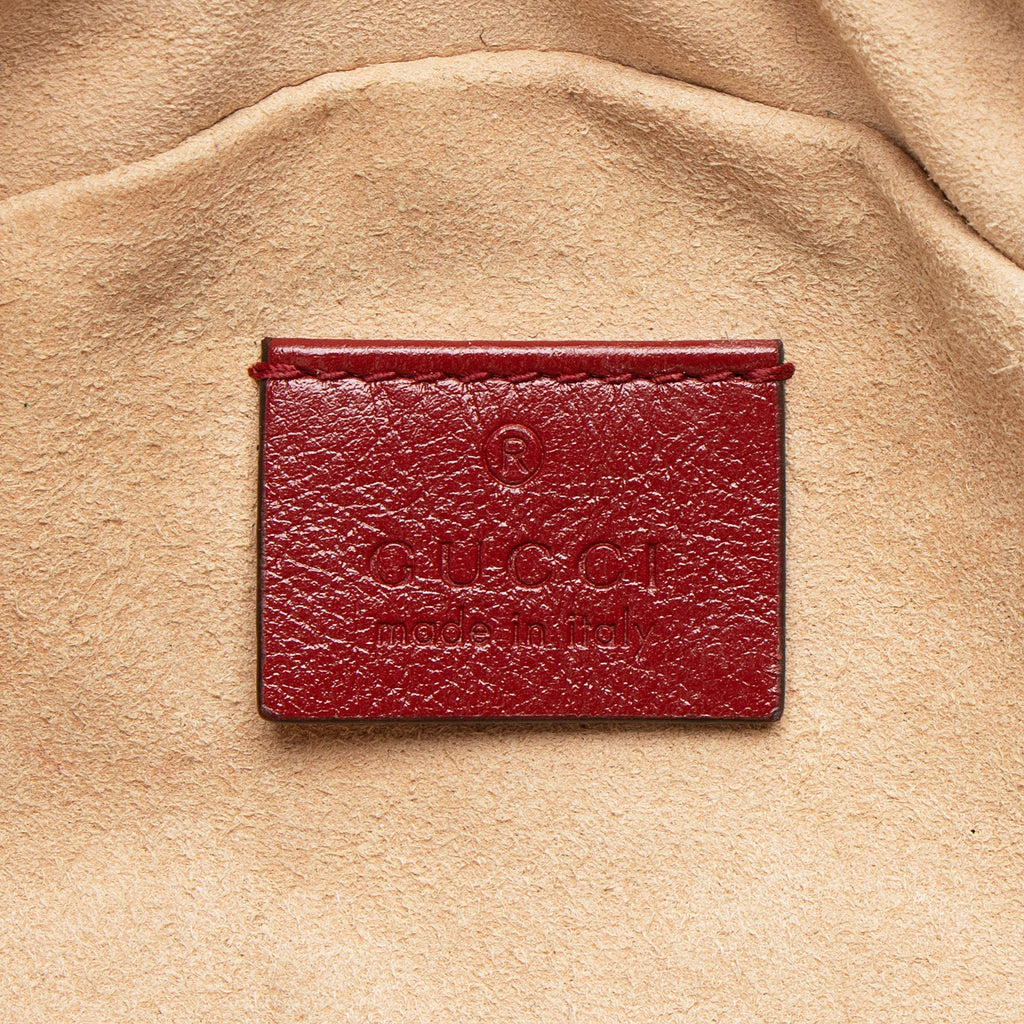 Gucci Matelasse Leather GG Marmont Round Mini Shoulder Bag
