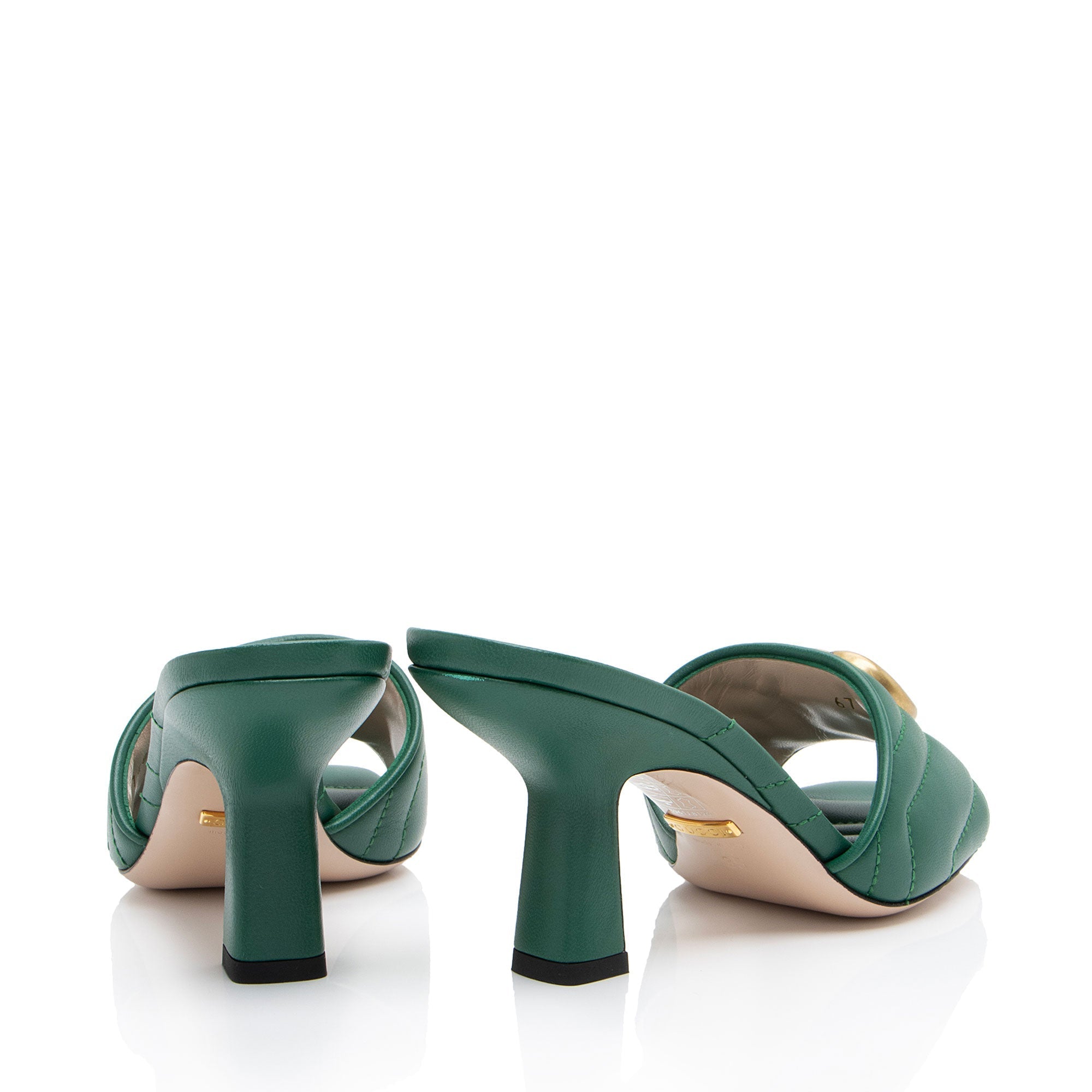 Gucci Matelasse Leather GG Marmont Slides - Size 5 / 35