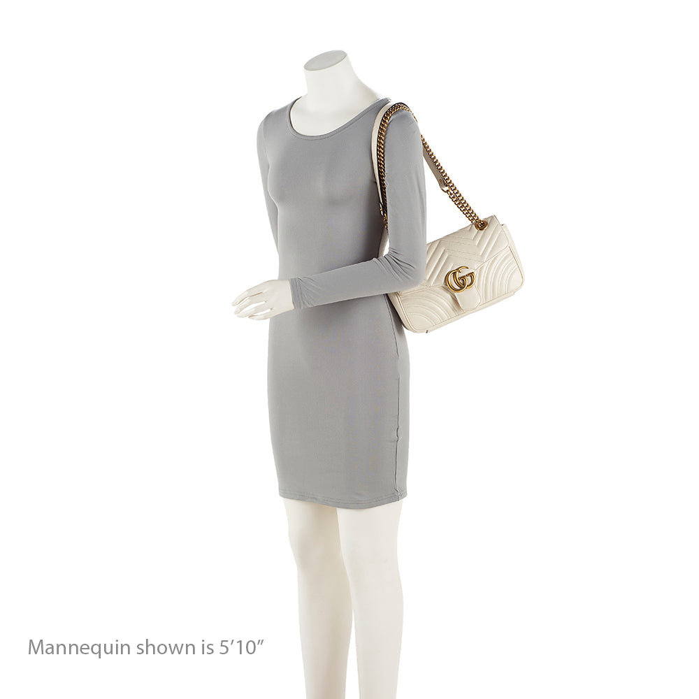 Gucci Matelasse Leather Gucci Marmont Small Bag (SHF-20501)
