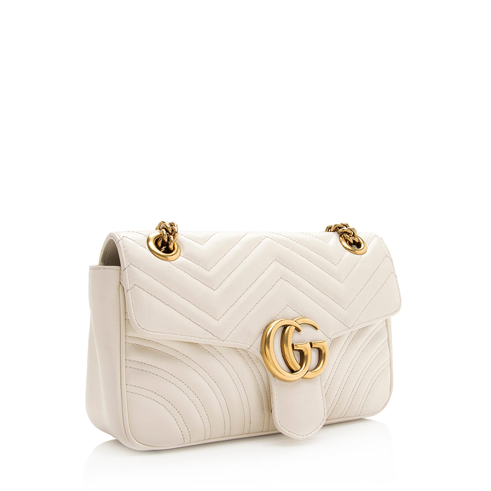 Gucci Matelasse Leather Gucci Marmont Small Bag (SHF-20501)