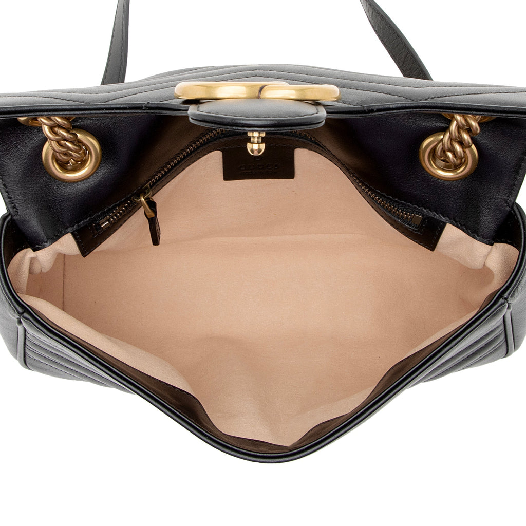 Gucci Matelasse Leather GG Marmont Small Bag (SHF-22300)