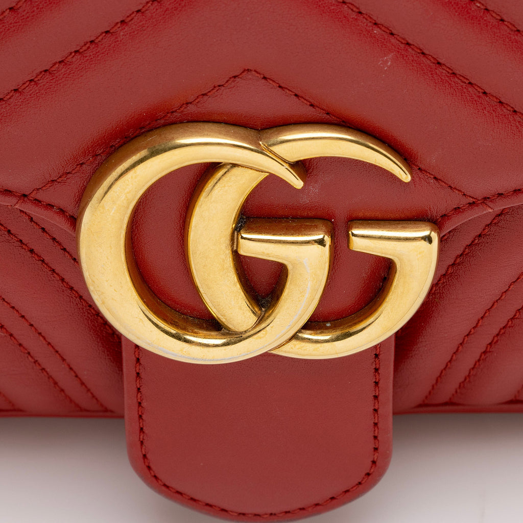 Gucci Matelasse Leather GG Marmont Small Bag (SHF-22851)