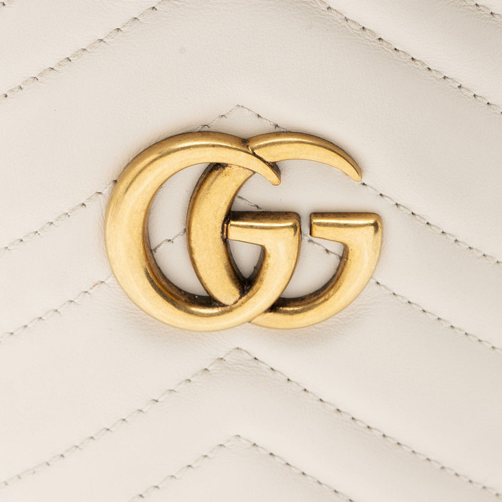Gucci Matelasse Leather GG Marmont Small Bucket Bag