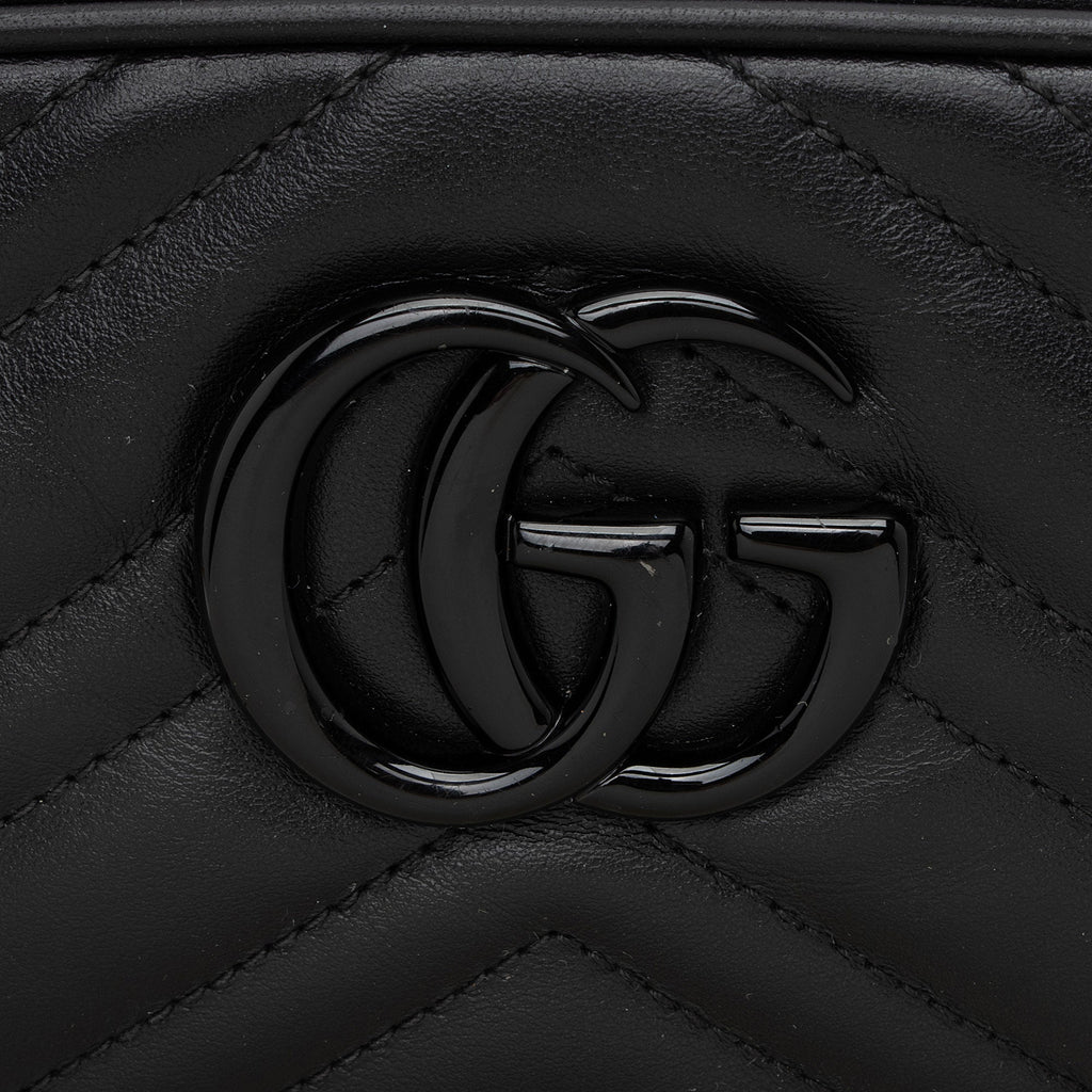 Gucci Matelasse Leather Monochrome GG Marmont Small Camera Bag