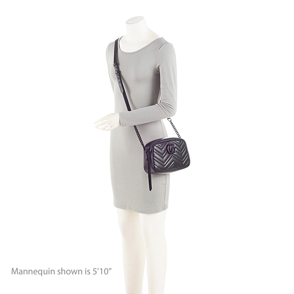 Gucci Matelasse Leather Monochrome GG Marmont Small Camera Bag