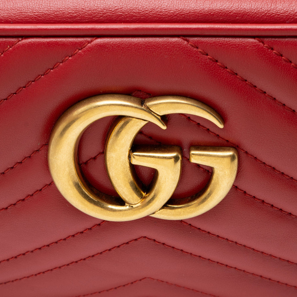 Gucci Matelasse Leather GG Marmont Small Camera Bag