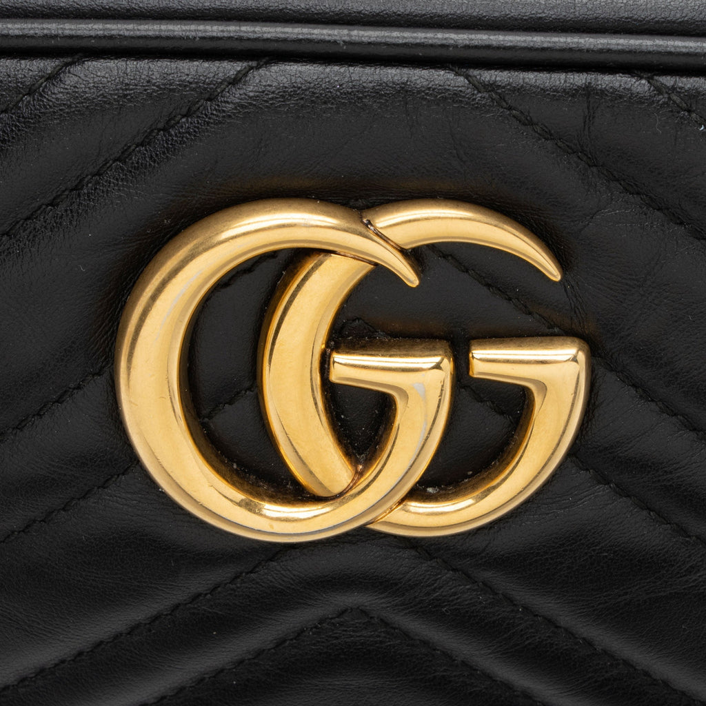 Gucci Matelasse Leather GG Marmont Small Camera Bag