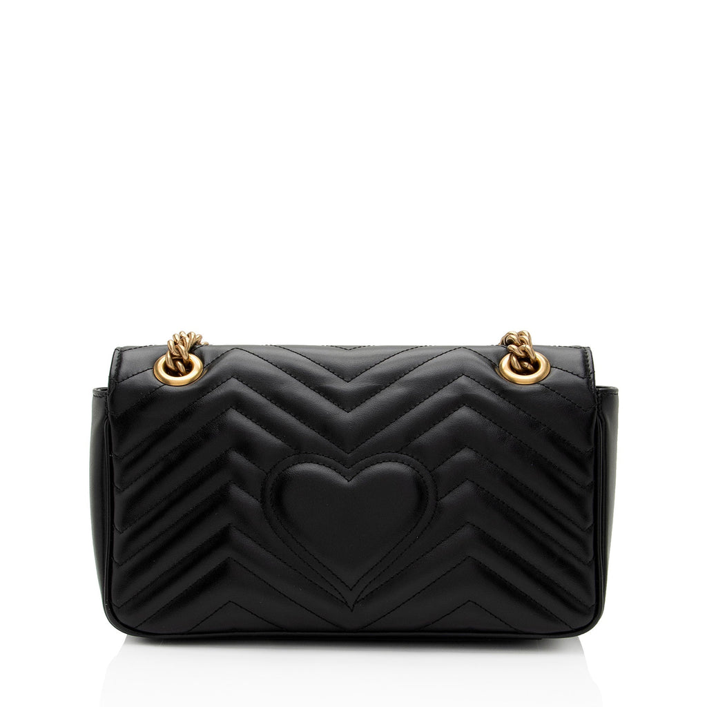 Gucci Matelasse Leather GG Marmont Small Flap Bag (SHF-lcLQ2a)