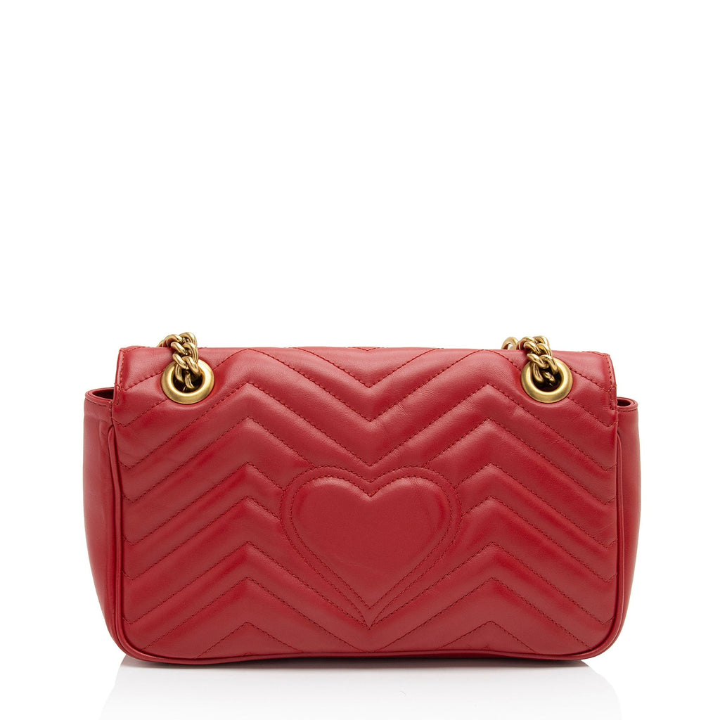 Gucci Matelasse Leather GG Marmont Small Flap Bag