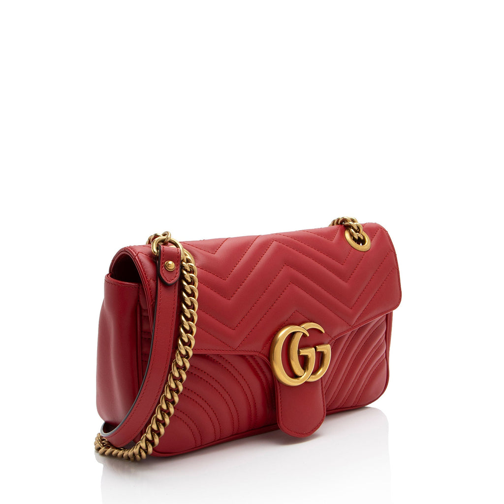 Gucci Matelasse Leather GG Marmont Small Flap Bag (SHF-RkMP3j)