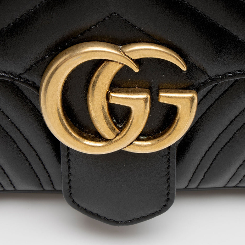 Gucci Matelasse Leather GG Marmont Medium Flap Bag
