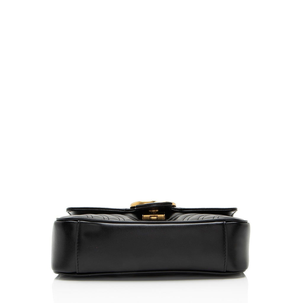Gucci Matelasse Leather GG Marmont Small Flap Bag