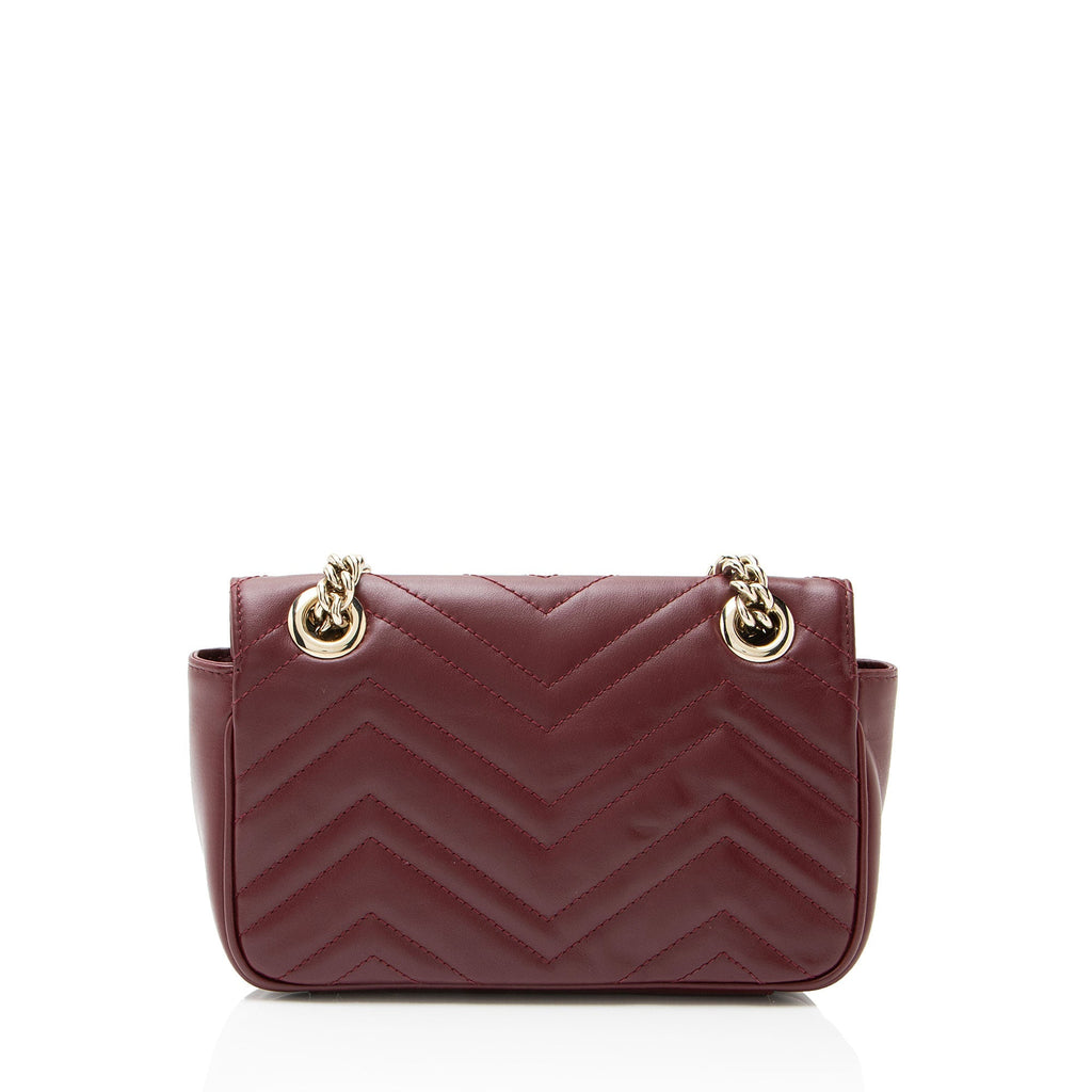 Gucci Matelasse Leather GG Marmont Small Flap Bag