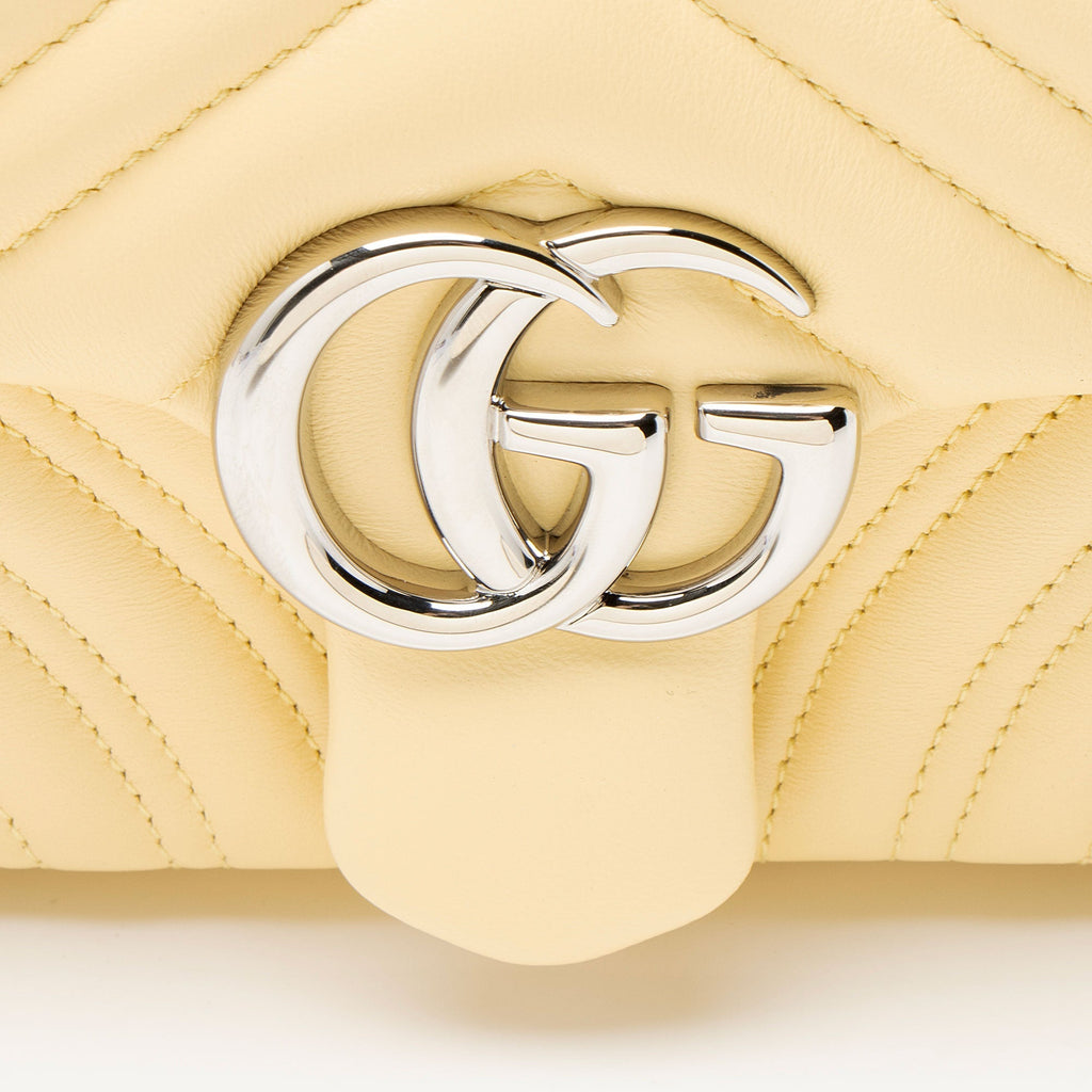 Gucci Matelasse Leather GG Marmont Small Flap Bag