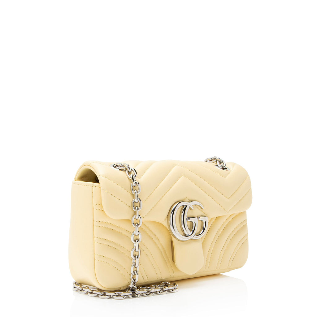 Gucci Matelasse Leather GG Marmont Small Flap Bag