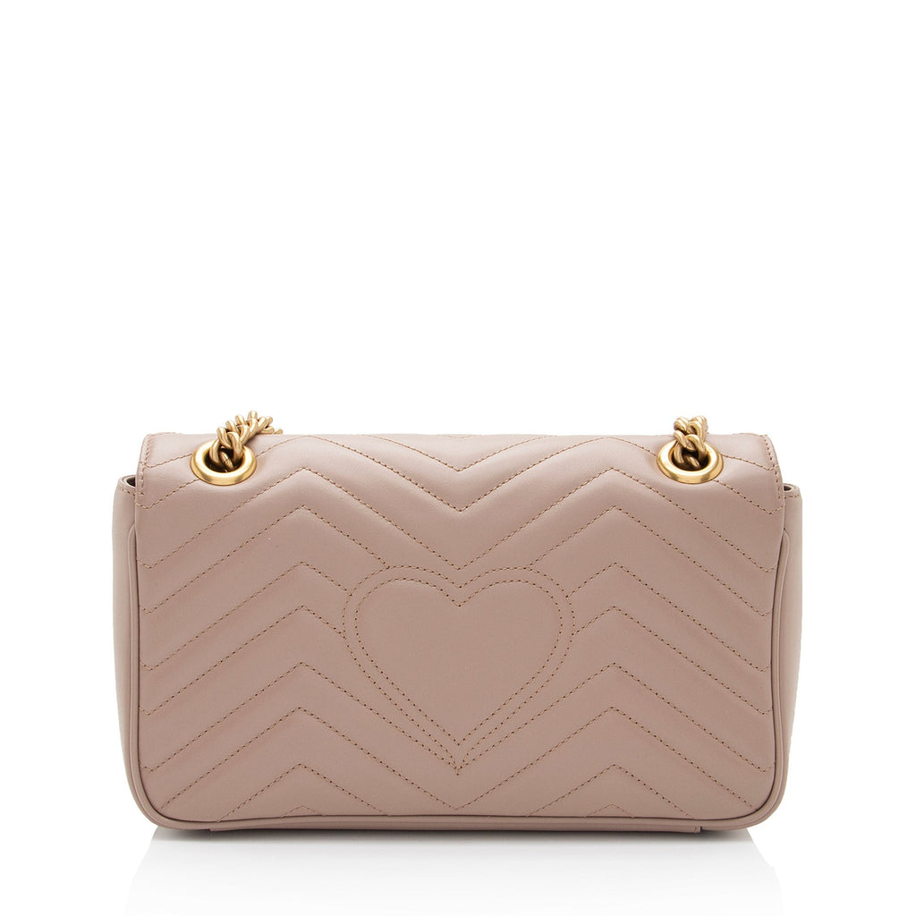 Gucci Matelasse Leather GG Marmont Small Flap Shoulder Bag (SHF-ydhtSa)