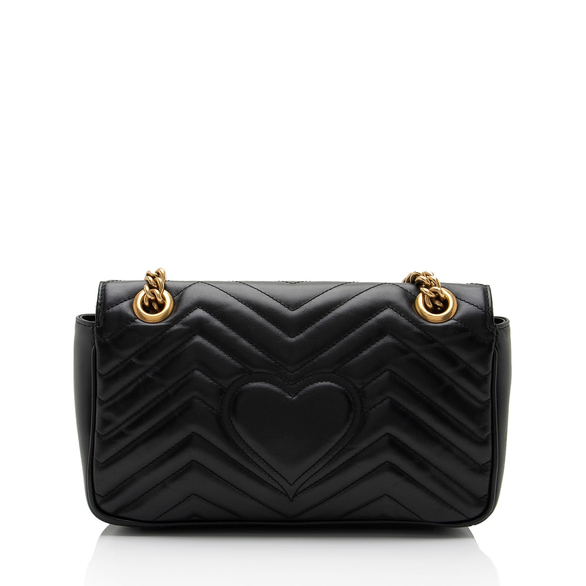 Gucci Matelasse Leather GG Marmont Small Flap Shoulder Bag (SHF-5zif5r)