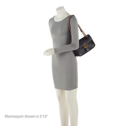Gucci Matelasse Leather GG Marmont Small Flap Bag (SHF-Bvjama)