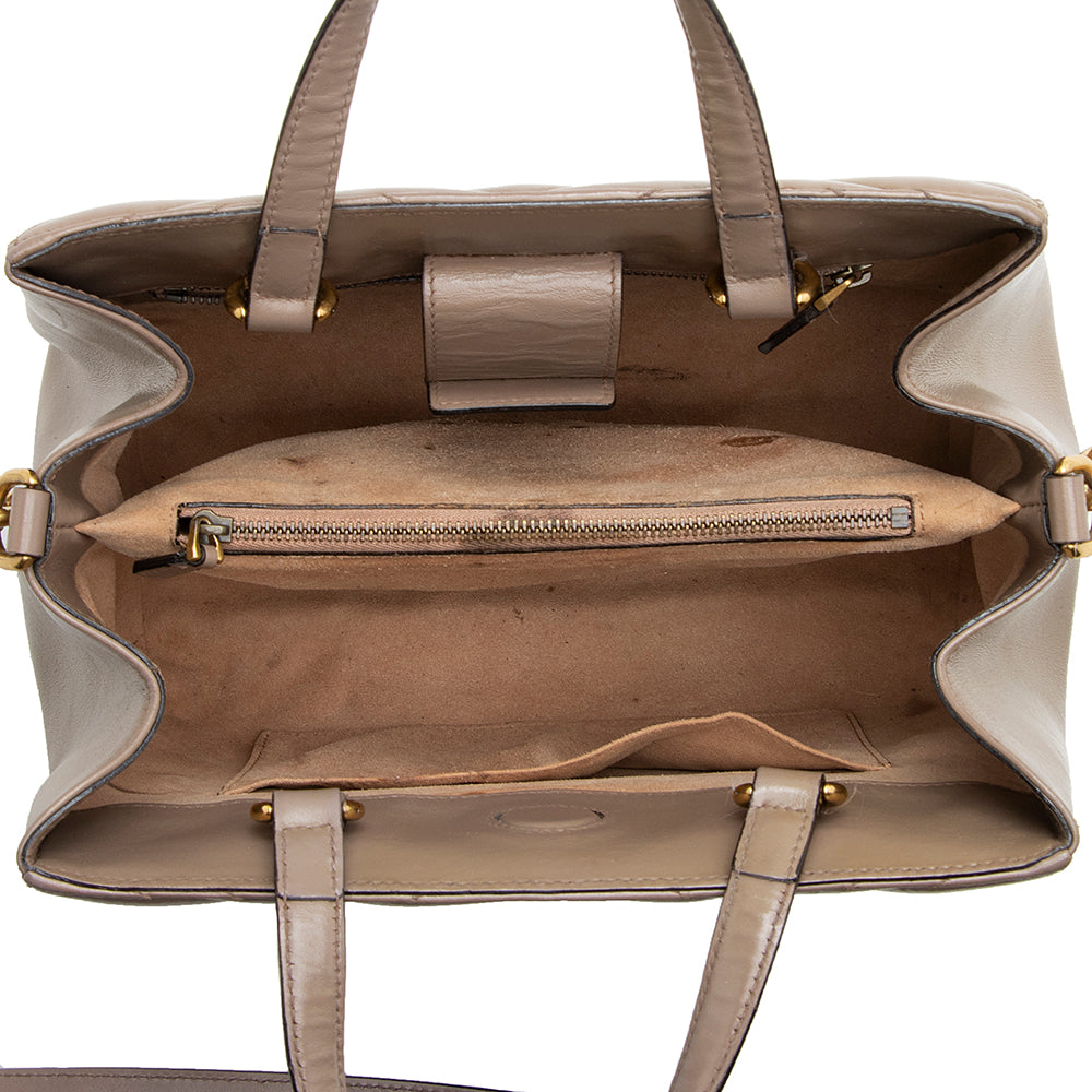Gucci Matelasse Leather GG Marmont Small Satchel - FINAL SALE (SHF-21710)