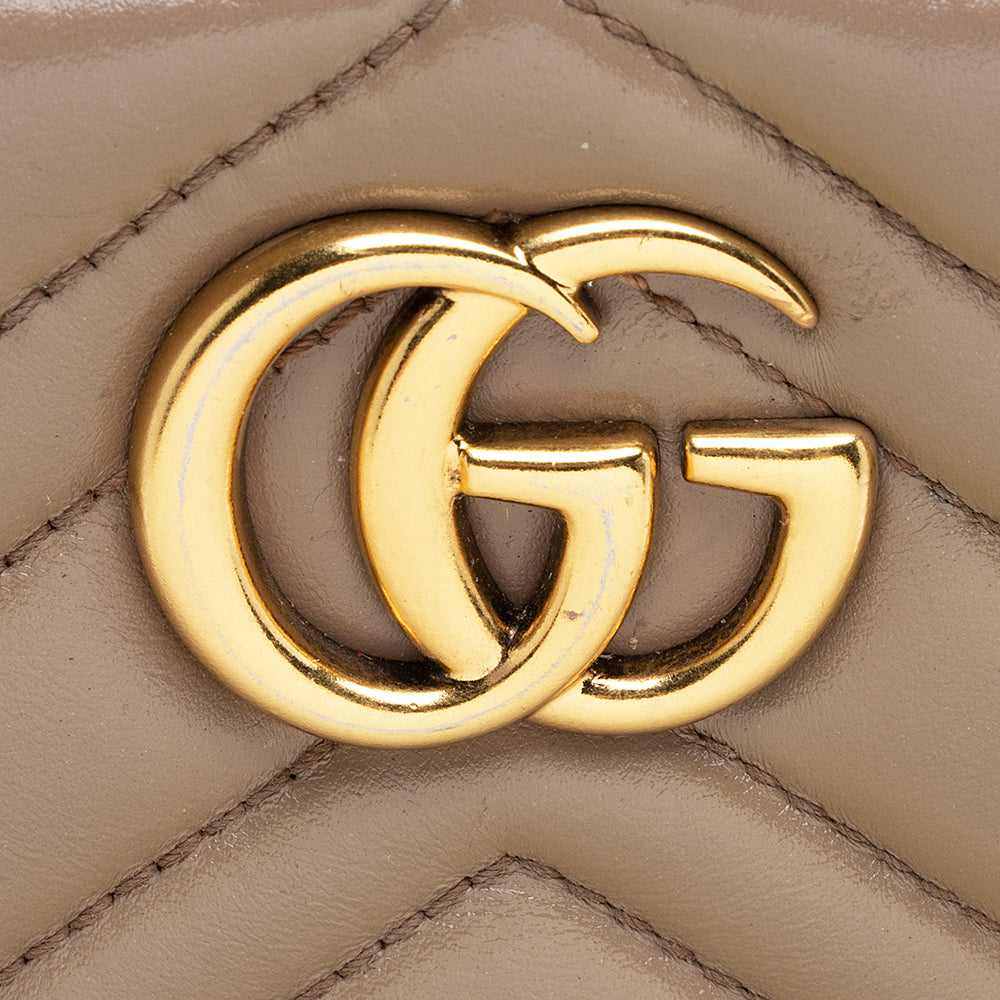 Gucci Matelasse Leather GG Marmont Small Satchel - FINAL SALE (SHF-21710)