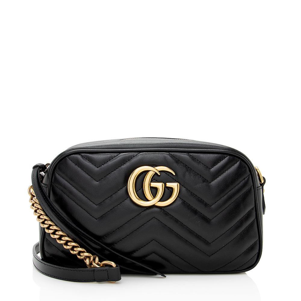 Gucci Matelasse Leather Gucci Marmont Small Shoulder Bag (SHF-19454)